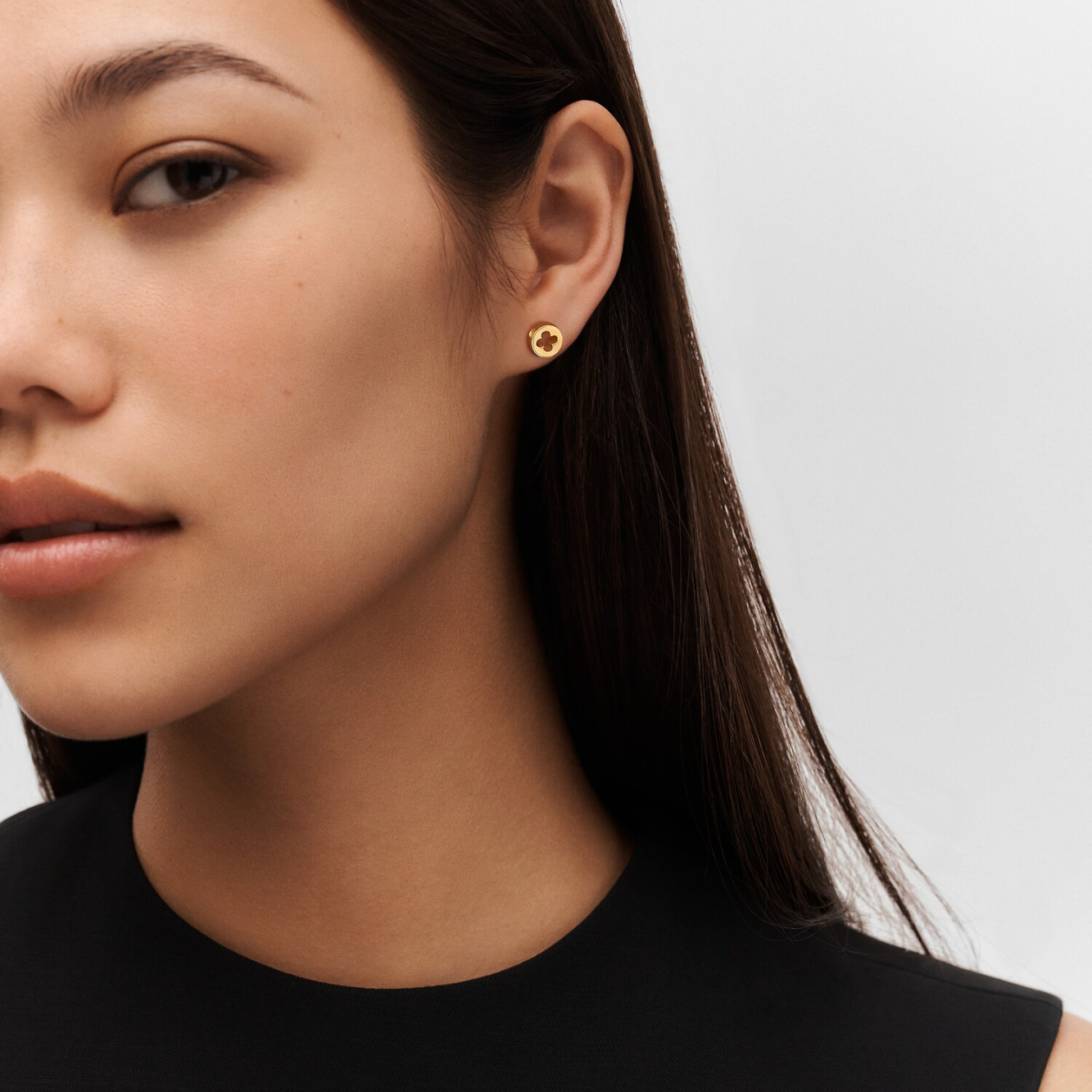 Louis Vuitton Empreinte Ear Studs, Yellow Gold